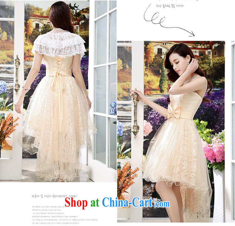 Shui-bamboo 2015 spring and summer and autumn, the bare chest buds Silk Dresses wavy edge small-tail marriages wedding bridesmaid evening gown butterfly knot tied with the lumbar shaggy dress white XL pictures, price, brand platters! Elections are good character, the national distribution, so why buy now enjoy more preferential! Health