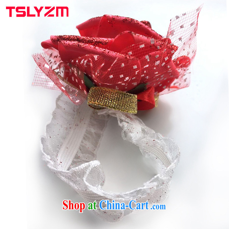 Tslyzm bridal wedding dresses wrist bonus rose, wrist strap flower wedding accessories red, Tslyzm, shopping on the Internet