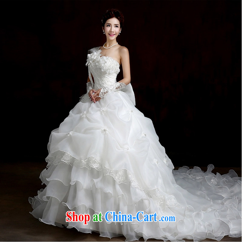 Korean-style single shoulder alignment to the Code on MM graphics thin-tail like a princess as a married high-end wedding custom 2015 customers to size the do not return, so Pang (AIRANPENG), shopping on the Internet