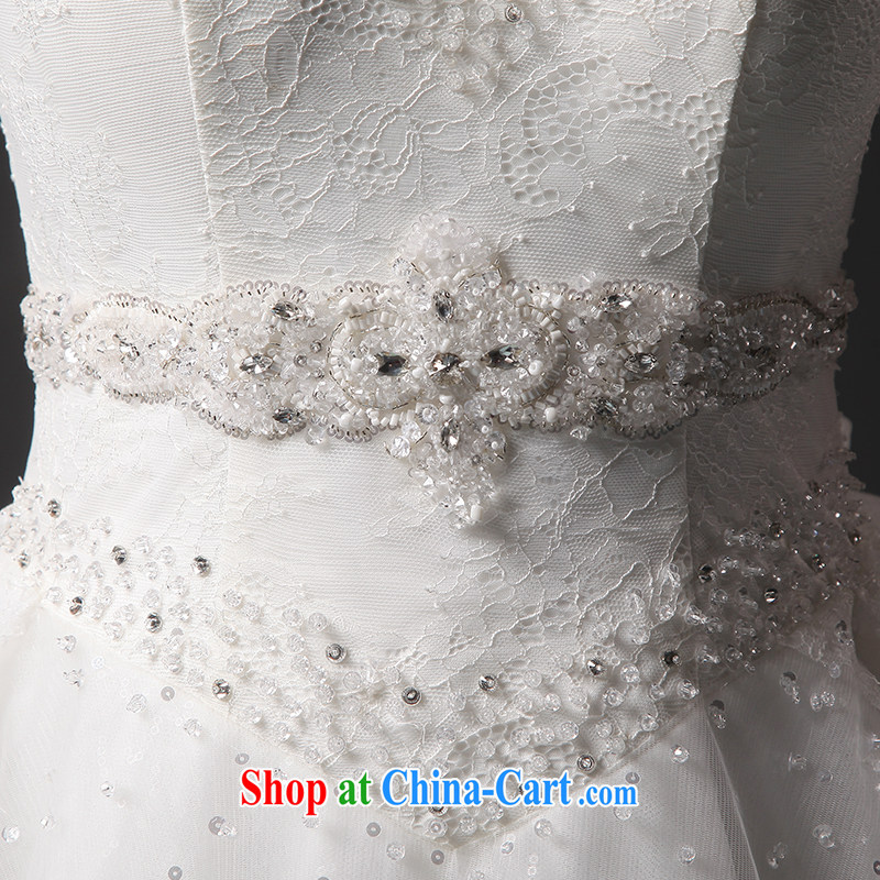 It is not the JUSERE high-end wedding dresses spring 2015 new V for wedding, Japan, and South Korea wedding bridal wedding dress tail wedding white tailored, is by no means set, shopping on the Internet