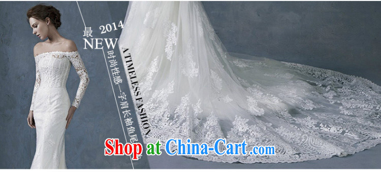 2015 spring and summer new stylish one shoulder retro long-sleeved lace cultivating the waist crowsfoot wedding dresses the tail strap, tailored pictures, price, brand platters! Elections are good character, the national distribution, so why buy now enjoy more preferential! Health