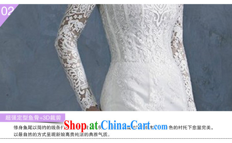 2015 spring and summer new stylish one shoulder retro long-sleeved lace cultivating the waist crowsfoot wedding dresses the tail strap, tailored pictures, price, brand platters! Elections are good character, the national distribution, so why buy now enjoy more preferential! Health