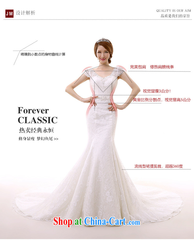 2015 spring and summer New Field shoulder crowsfoot wedding dresses long-tail shoulders V for cultivating lace the tail white tailored pictures, price, brand platters! Elections are good character, the national distribution, so why buy now enjoy more preferential! Health