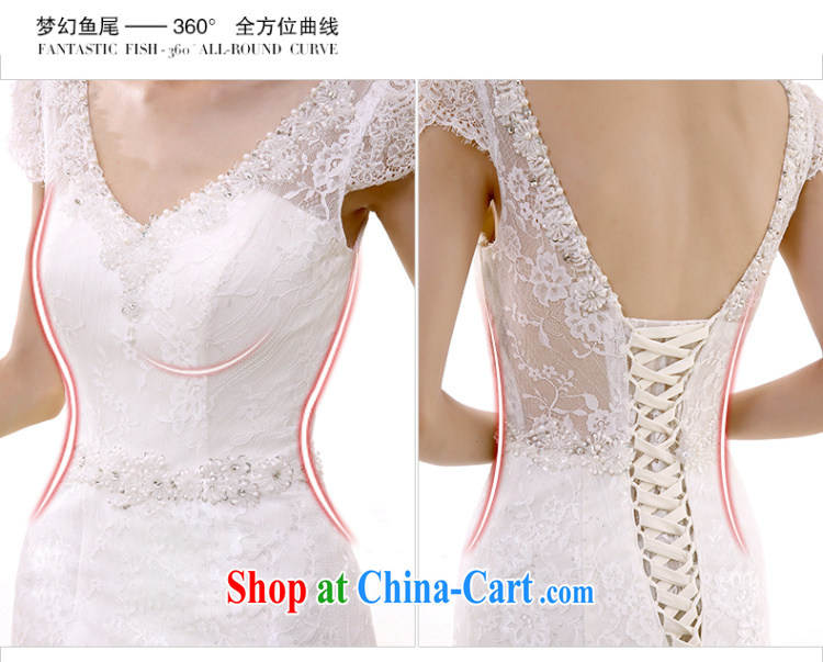 2015 spring and summer New Field shoulder crowsfoot wedding dresses long-tail shoulders V for cultivating lace the tail white tailored pictures, price, brand platters! Elections are good character, the national distribution, so why buy now enjoy more preferential! Health