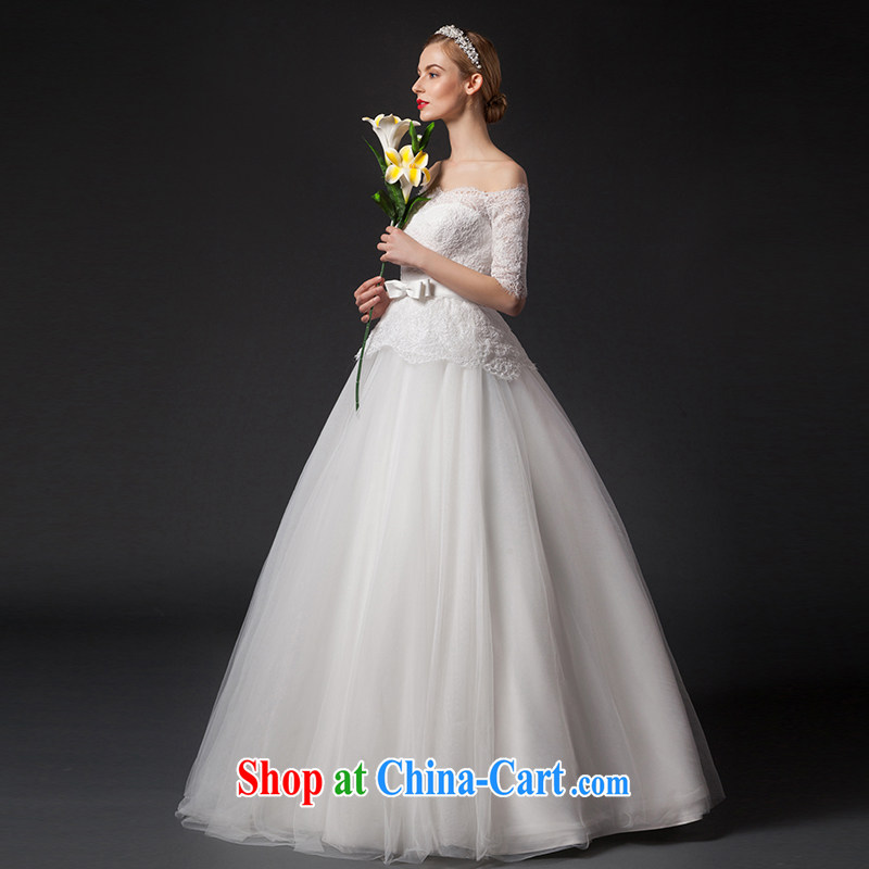 It is not the JUSERE high-end wedding dresses 2015 New Field shoulder eyelashes lace lace-Korean-style high-waist bare chest marriages with white tailored, it is set to, and shopping on the Internet