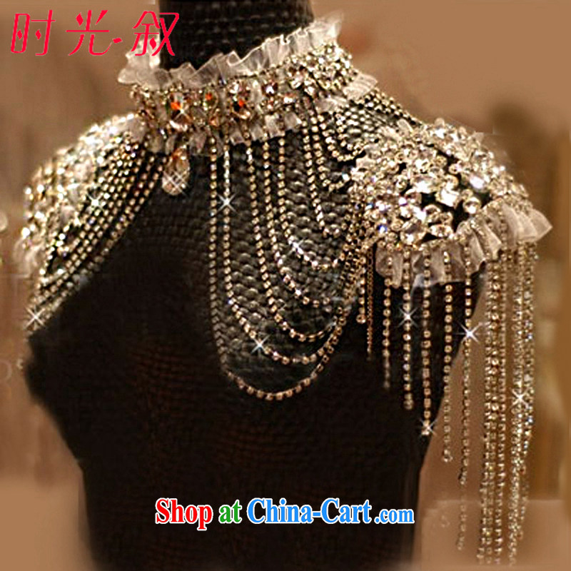 Time his upscale luxury bridal shoulder link Korean-style wedding jewelry Wedding Fashion Accessories wedding jewelry the Crystal Diamond