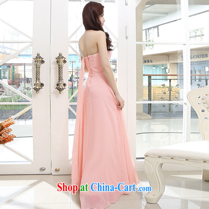 Style trend in summer 2015 ladies upscale Greek goddess long skirt wedding dress bridesmaid sister mission snow woven dresses bows skirt annual meeting presided over the ceremony dress pink XL style trends (GEDIAOTIDE), online shopping