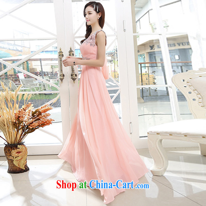 Style trend in summer 2015 ladies upscale Greek goddess long skirt wedding dress bridesmaid sister mission snow woven dresses bows skirt annual meeting presided over the ceremony dress pink XL style trends (GEDIAOTIDE), online shopping