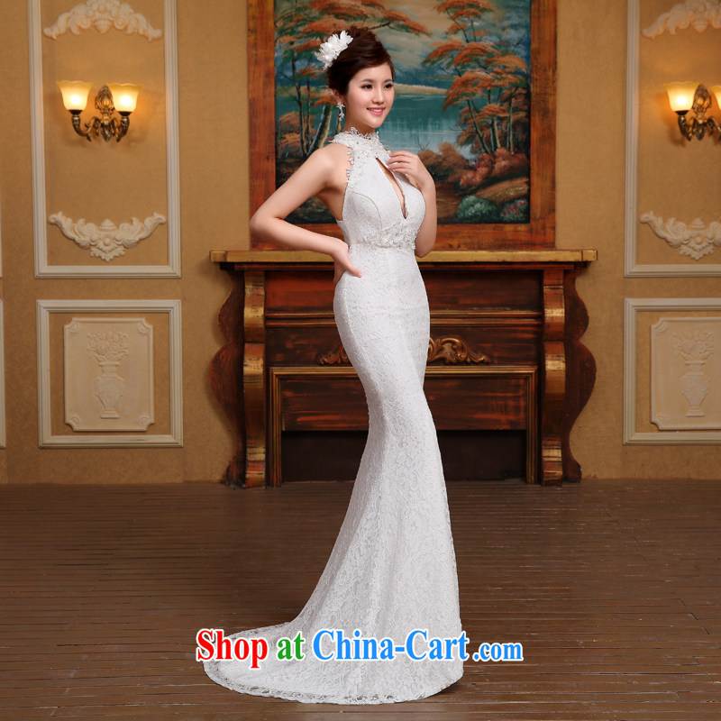 wedding dresses 2015 new lace hangs also received back at Merlion wedding beauty, white L, my dear Bride (BABY BPIDEB), shopping on the Internet