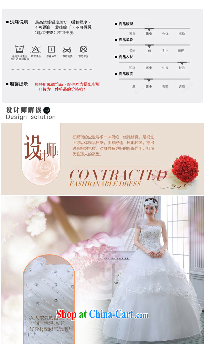 wedding dresses 2015 new spring and summer and stylish single shoulder flowers wood drill with wedding, thick mm video thin female white L pictures, price, brand platters! Elections are good character, the national distribution, so why buy now enjoy more preferential! Health