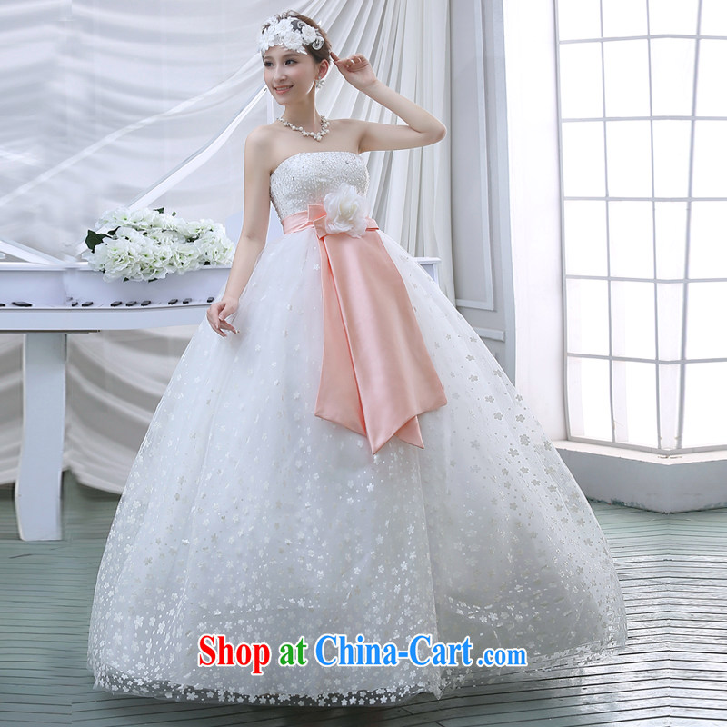 New 2015 spring video thin with wedding dresses retro lace bare chest strap V spring white wedding white L, my dear bride (BABY BPIDEB), online shopping