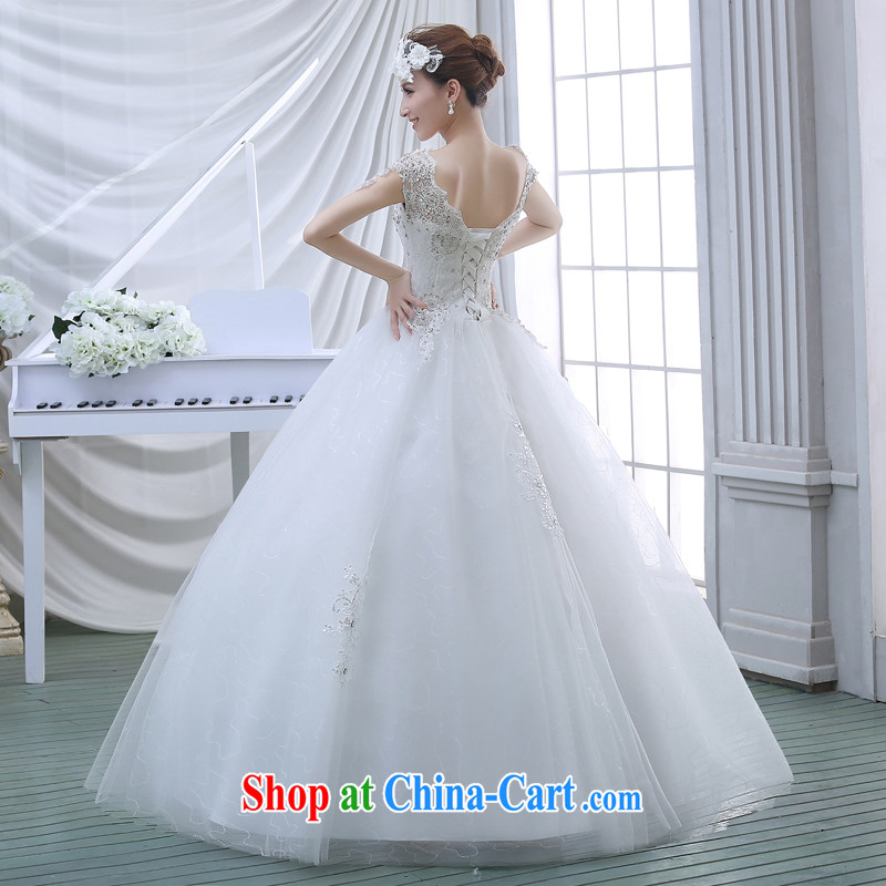 Spring 2015 new Korean Beauty graphics thin smears chest lace skirt with elegant antique warranty wedding a field shoulder white M, Diane M Qi, shopping on the Internet