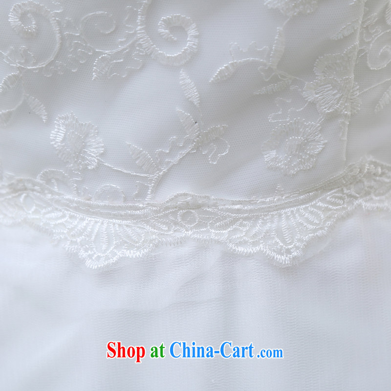wedding dresses 2015 new summer wedding wedding lace stylish Korean long-tail field shoulder wedding white M, Diane M Ki, shopping on the Internet