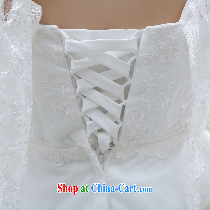 wedding dresses 2015 new summer wedding wedding lace stylish Korean long-tail field shoulder wedding white M, Diane M Ki, shopping on the Internet
