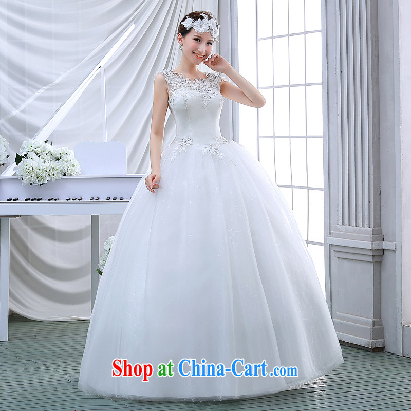 wedding dresses new 2015 spring and stylish brides field shoulder with simple lace package shoulder wedding white M pictures, price, brand platters! Elections are good character, the national distribution, so why buy now enjoy more preferential! Health