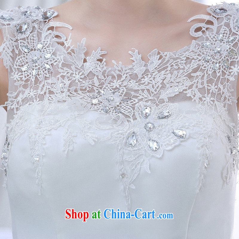 wedding dresses new 2015 spring and stylish brides field shoulder with simple lace package shoulder wedding white M pictures, price, brand platters! Elections are good character, the national distribution, so why buy now enjoy more preferential! Health