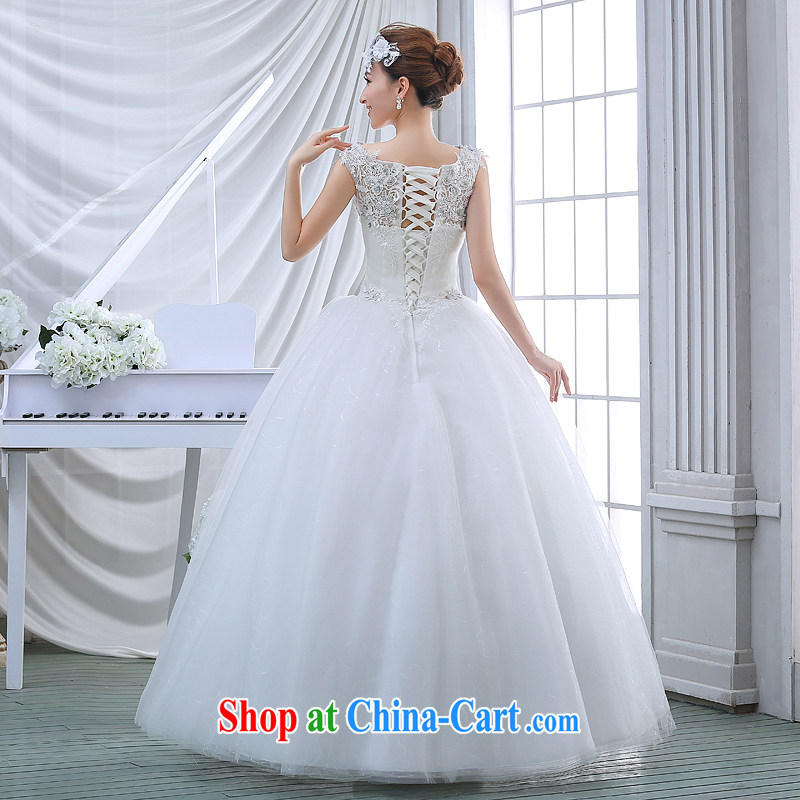 wedding dresses new 2015 spring and stylish brides field shoulder with simple lace package shoulder wedding white M, Diane M Qi, shopping on the Internet
