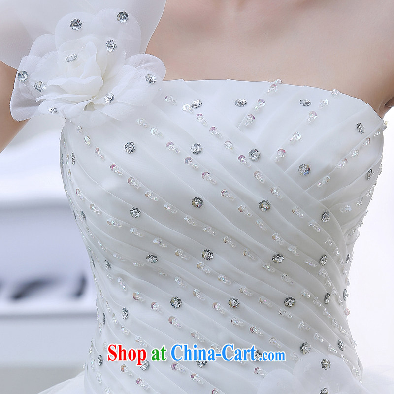 wedding dresses 2015 new spring and summer and stylish single shoulder flowers wood drill with wedding, thick mm video thin female white M pictures, price, brand platters! Elections are good character, the national distribution, so why buy now enjoy more preferential! Health