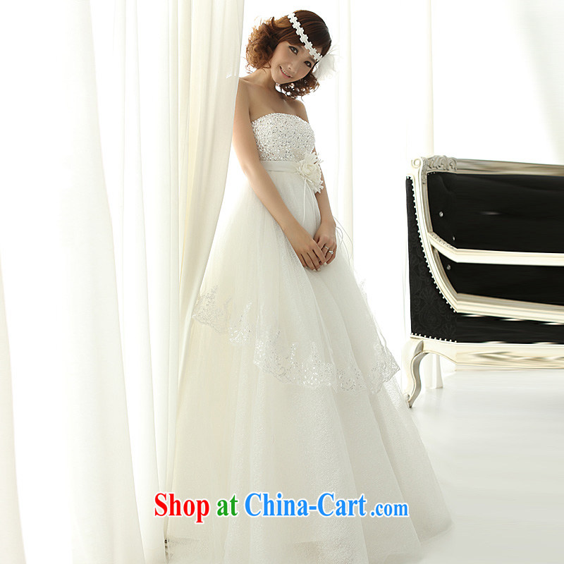 wedding dresses new 2015 Korean version with bare chest straps bridal graphics thin large, pregnant women wedding dresses high-waist white XL, Ho full Chamber, on-line shopping