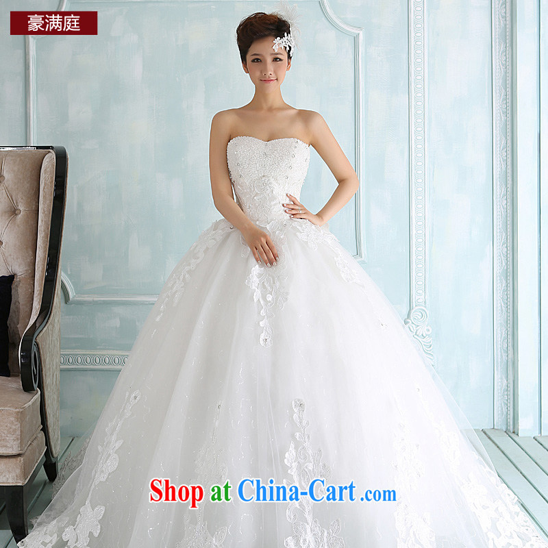 2015 new winter wedding dresses lace, erase chest strap Korean with wedding photo building theme clothing white white XL, Ho full chamber, and shopping on the Internet