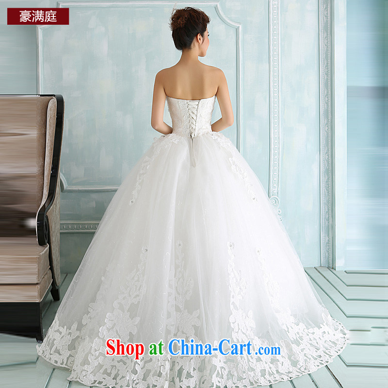 2015 new winter wedding dresses lace, erase chest strap Korean with wedding photo building theme clothing white white XL, Ho full chamber, and shopping on the Internet
