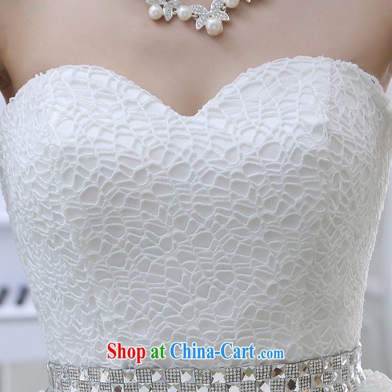 wedding dresses new 2015 luxury lace up collar Openwork tail-waist graphics thin crowsfoot retro wedding white M, Diane M Ki, shopping on the Internet