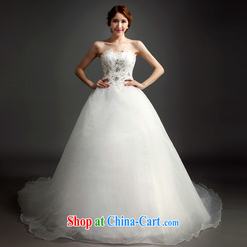Ho full Chamber wedding dresses 2015 new erase chest lace inserts drill with wedding bride Korean long-tail-tail, XL, Ho full chamber, shopping on the Internet