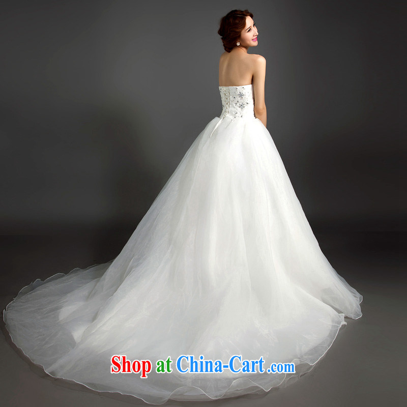 Ho full Chamber wedding dresses 2015 new erase chest lace inserts drill with wedding bride Korean long-tail-tail, XL, Ho full chamber, shopping on the Internet