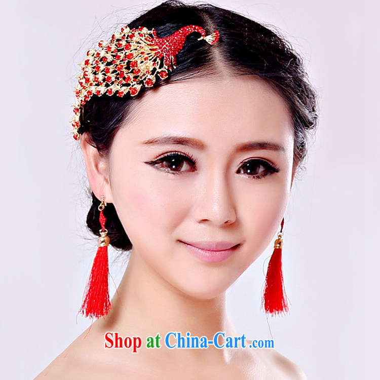 Syria Time marriages red water drill with Chinese wedding dresses, ornaments wedding crown with ornaments peacock-su earrings pictures, price, brand platters! Elections are good character, the national distribution, so why buy now enjoy more preferential! Health