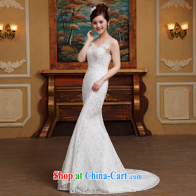 2015 new bridal wedding dresses, Korean simple small tail erase chest crowsfoot wedding video thin summer white M, Diane M Ki, shopping on the Internet