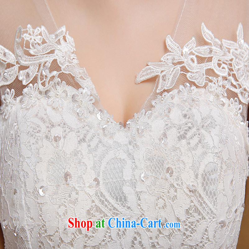 2015 new bridal wedding dresses, Korean simple small tail erase chest crowsfoot wedding video thin summer white M, Diane M Ki, shopping on the Internet