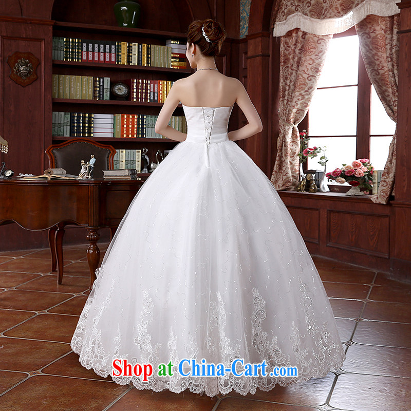 2015 spring and summer new lace, tied with cultivating graphics thin with shaggy dress Mary Magdalene chest wedding dresses white M, Diane M Ki, shopping on the Internet