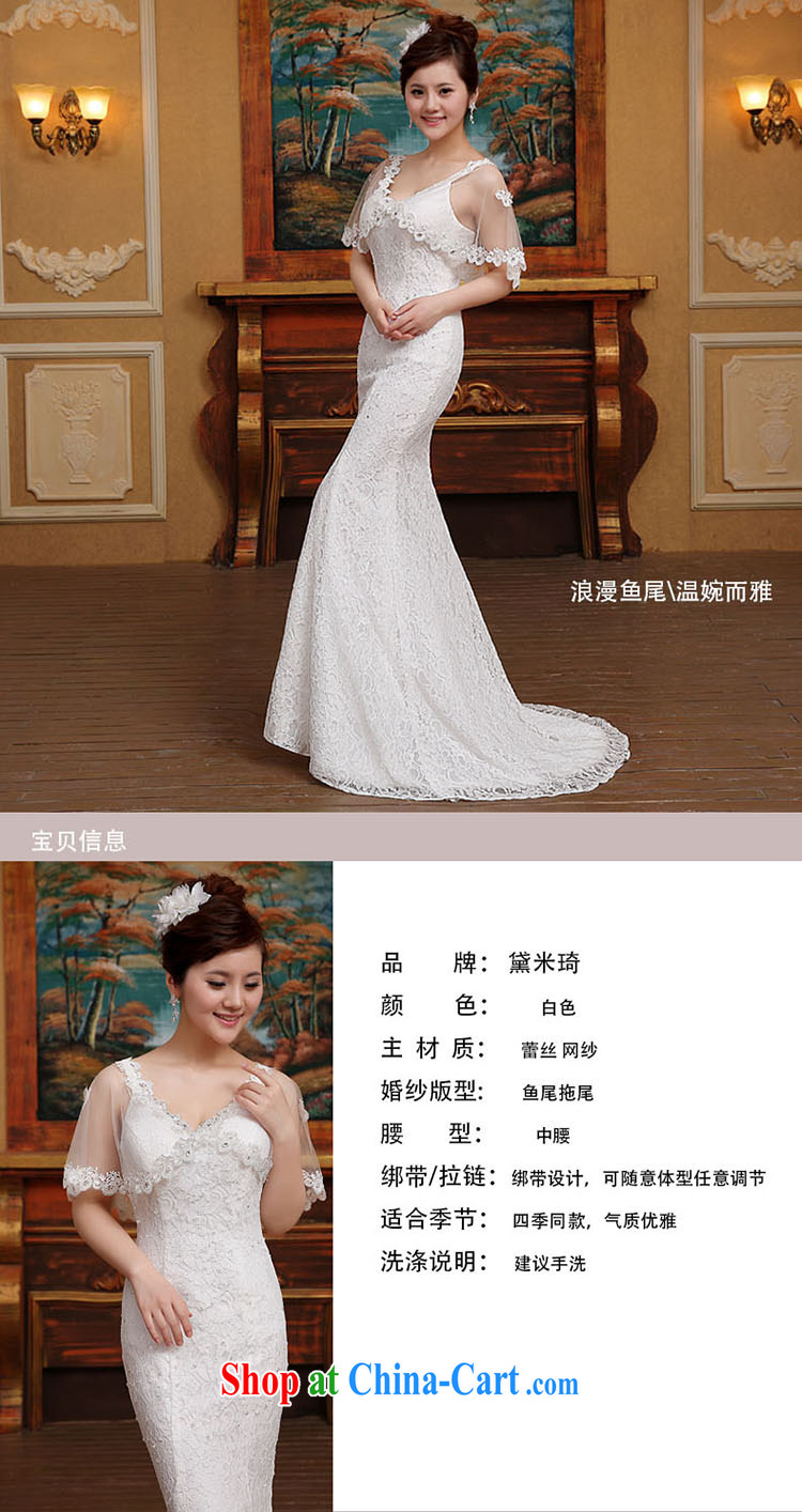 wedding dresses new spring 2015 European bridal simple package in shoulder cuff crowsfoot wedding small tail summer field shoulder white M pictures, price, brand platters! Elections are good character, the national distribution, so why buy now enjoy more preferential! Health