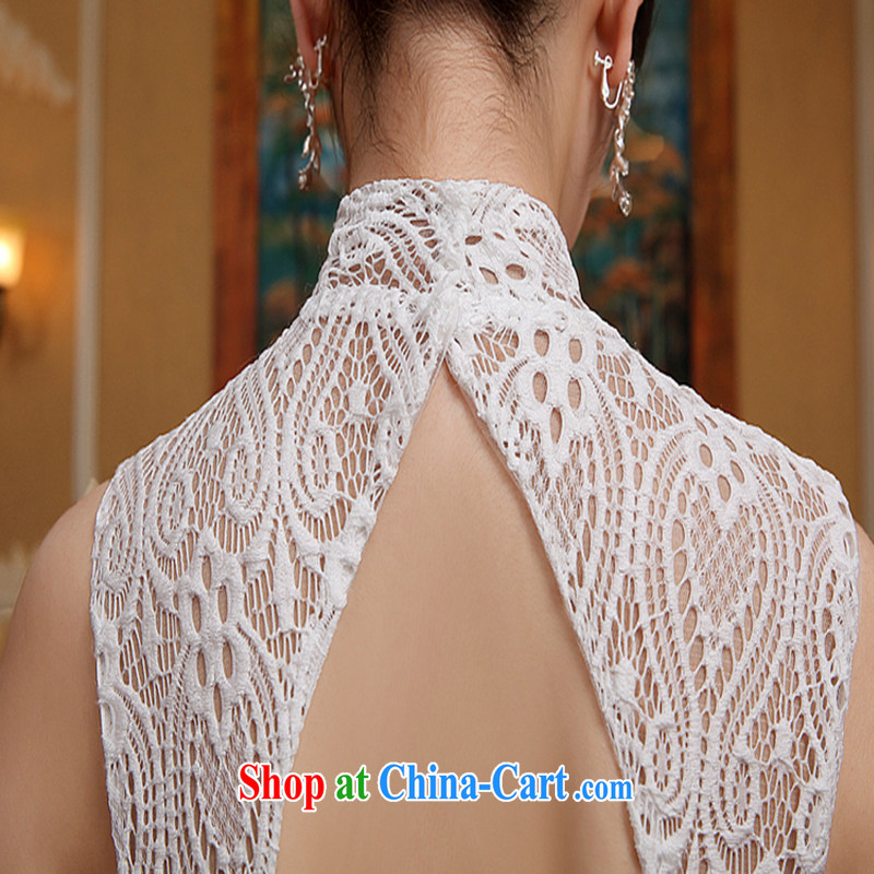 New 2015 wedding dresses retro crowsfoot lace style white yarn, for Openwork strap wedding photography white M, Diane M Ki, shopping on the Internet
