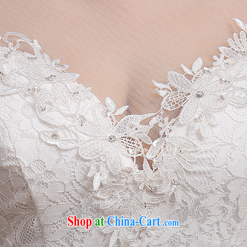 2015 new wedding Korean fashion a shoulder buds silk yarn small tail bridal wedding white M, Diane M Ki, shopping on the Internet
