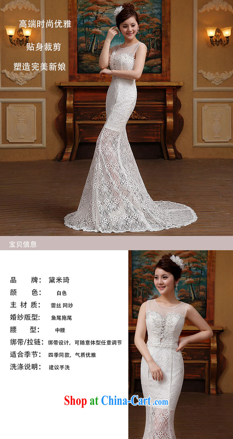 Spring 2015 new stylish one shoulder lace beauty graphics thin-waist crowsfoot small tail wedding dresses white M pictures, price, brand platters! Elections are good character, the national distribution, so why buy now enjoy more preferential! Health