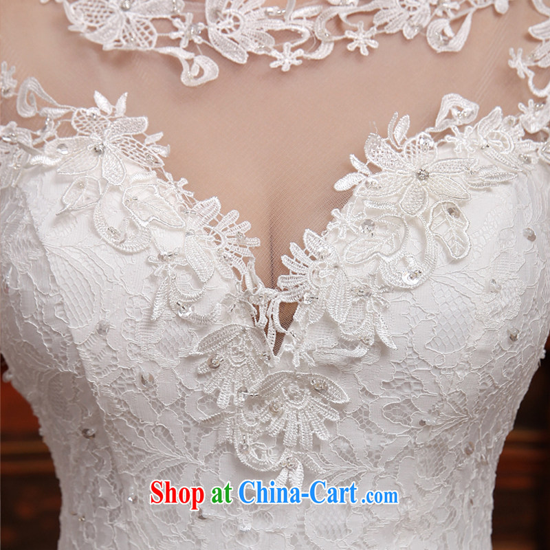 wedding dresses new 2015 spring collection at Merlion waist small tail summer shoulders Korean marriages beauty graphics thin white M, Diane M-kay, shopping on the Internet