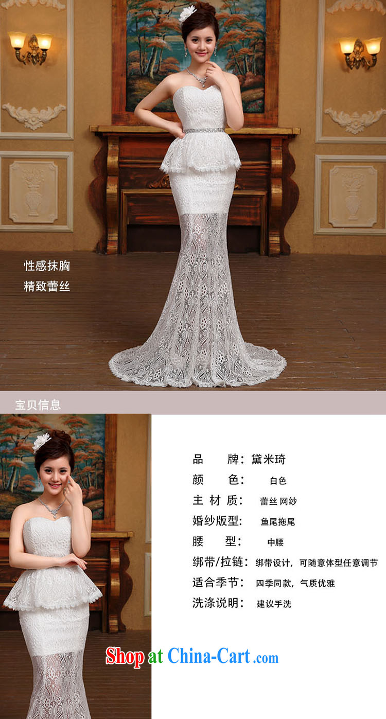 2015 new Korean crowsfoot Openwork tied with Mary Magdalene high chest beauty video skinny tail Princess wedding white M pictures, price, brand platters! Elections are good character, the national distribution, so why buy now enjoy more preferential! Health
