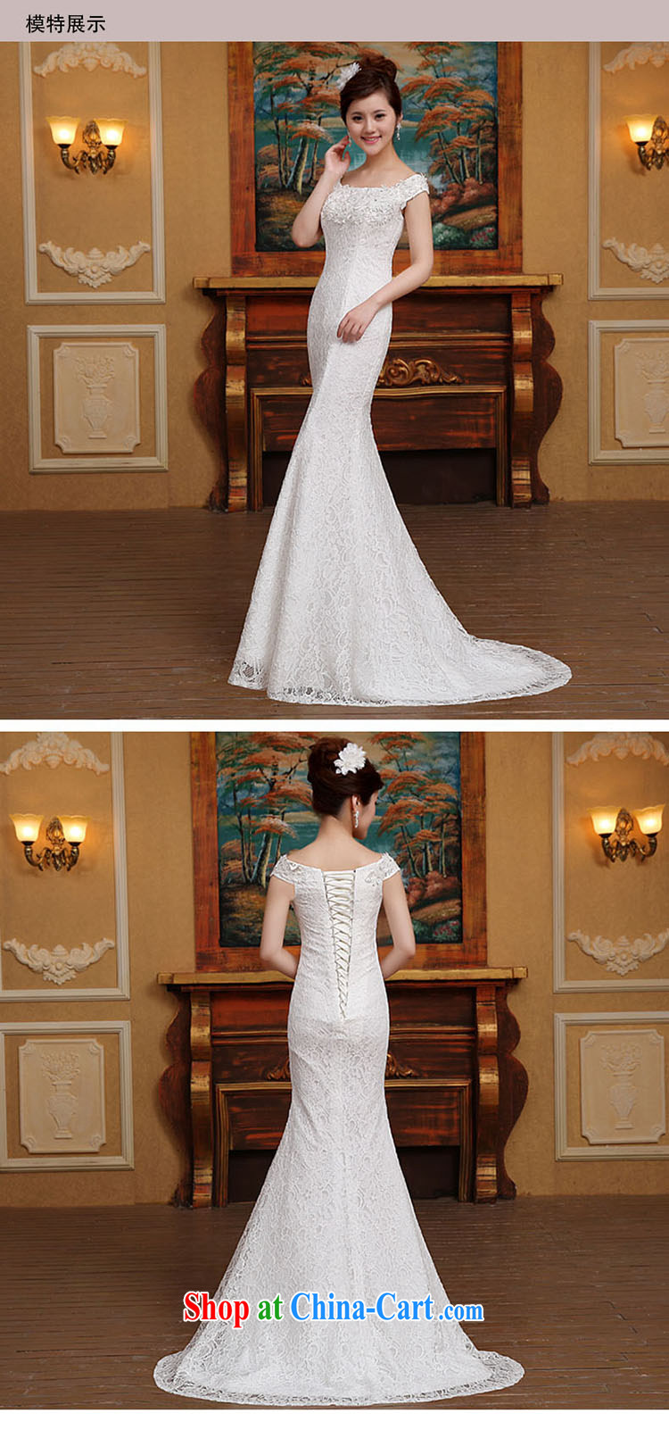 2015 spring and summer New Field shoulder crowsfoot wedding dresses small tail strap beauty graphics thin-waist lace shoulders white M pictures, price, brand platters! Elections are good character, the national distribution, so why buy now enjoy more preferential! Health