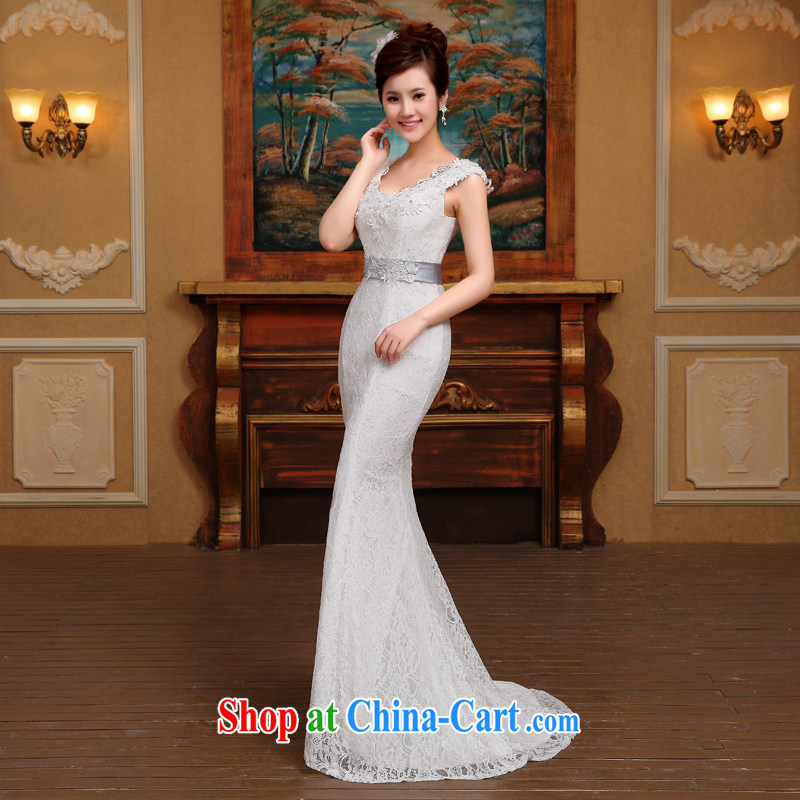 wedding dresses new 2015 spring collection at Merlion waist small tail summer shoulders Korean marriages beauty graphics thin white M, Diane M-kay, shopping on the Internet