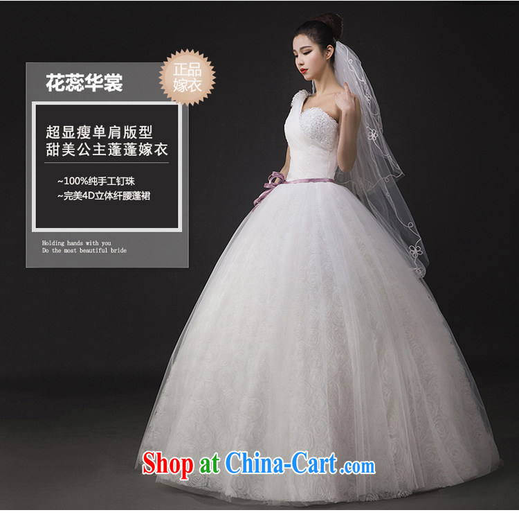 Ho full Chamber wedding dresses new 2015 lace flowers bridal with minimalist single shoulder wedding Korean wedding white XL pictures, price, brand platters! Elections are good character, the national distribution, so why buy now enjoy more preferential! Health
