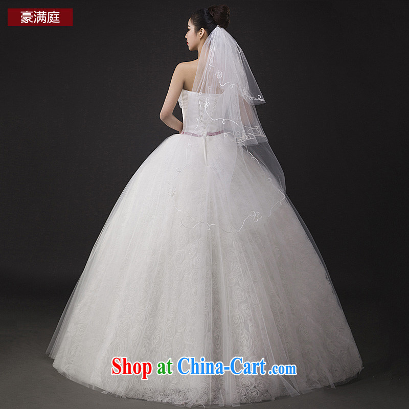 Ho full Chamber wedding dresses new 2015 lace flowers bridal with minimalist single shoulder wedding Korean wedding white XL, Ho full chamber, shopping on the Internet