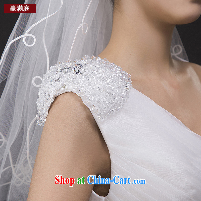 Ho full Chamber wedding dresses new 2015 lace flowers bridal with minimalist single shoulder wedding Korean wedding white XL, Ho full chamber, shopping on the Internet