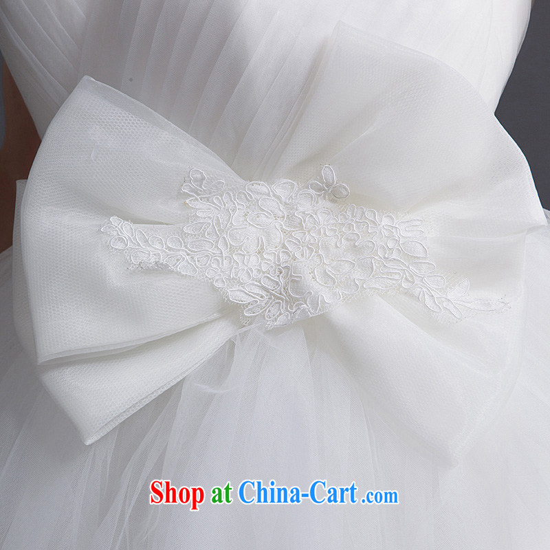 Ho full Chamber wedding dresses 2015 new stylish shoulders V for pregnant brides Korean class, bow-tie with white L, Ho full chamber, shopping on the Internet