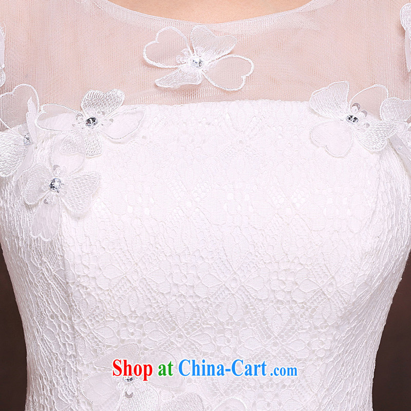 Bridal wedding dresses new 2015 stylish and simple Korean Princess short-field shoulder white beauty theme wedding short XL, Ho full chamber, shopping on the Internet