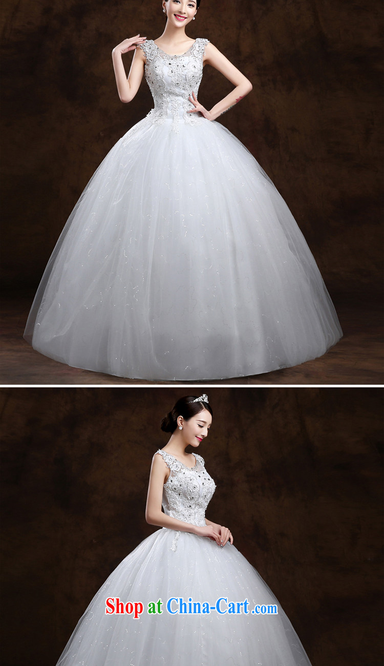 White home about wedding dresses spring 2015 new Korean minimalist shoulders with graphics thin marriages wedding white XXL pictures, price, brand platters! Elections are good character, the national distribution, so why buy now enjoy more preferential! Health