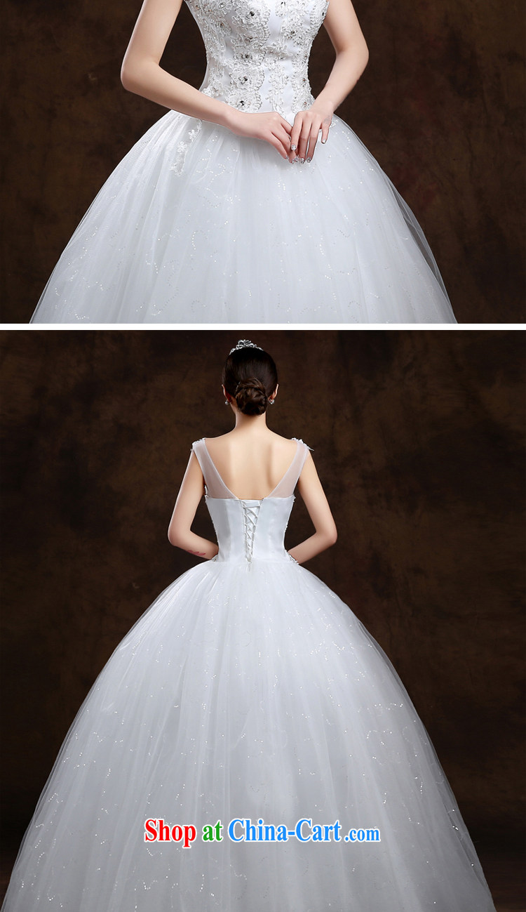 White home about wedding dresses spring 2015 new Korean minimalist shoulders with graphics thin marriages wedding white XXL pictures, price, brand platters! Elections are good character, the national distribution, so why buy now enjoy more preferential! Health