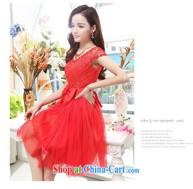 Barbie charm and Asia 2015 new stylish popularity V collar short-sleeve 4 season shaggy dress skirt wedding dress red XL pictures, price, brand platters! Elections are good character, the national distribution, so why buy now enjoy more preferential! Health