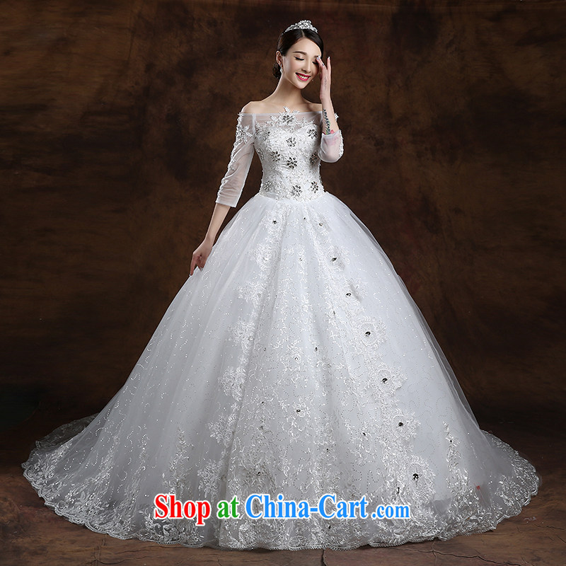 White first into some Korean-style field shoulder the tail wedding beauty bridal wedding dresses new 2015 spring and summer wedding is tailored to contact customer service, white first to about, shopping on the Internet