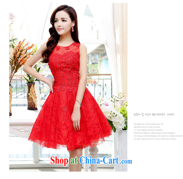 2015 new Korean Beauty Fashion Round collar sleeveless shaggy dress skirt 4 season long wedding dress dresses red M pictures, price, brand platters! Elections are good character, the national distribution, so why buy now enjoy more preferential! Health